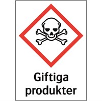 Kemisk varningsskylt: Giftiga produkter