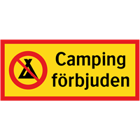 miniatyrtavla camping förbjuden