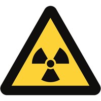 Varningsskylt Varning för radioaktiva ämnen