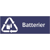 Miljösorteringsskylt: Batterier