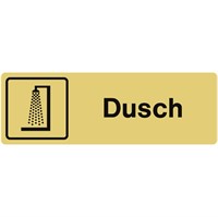 Guldanodiserad skylt: Dusch