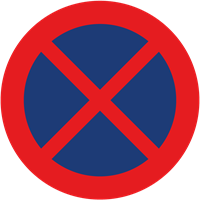 trafikmärke förbud mot att stanna och parkera fordon