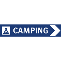 vägvisningsskylt camping (högerpil)