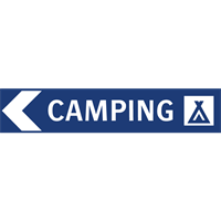 vägvisningsskylt camping (vänsterpil)
