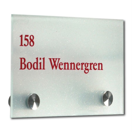 Dörrskylt med text, 150x90mm