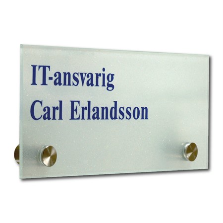 Dörrskylt med text, 210x90mm