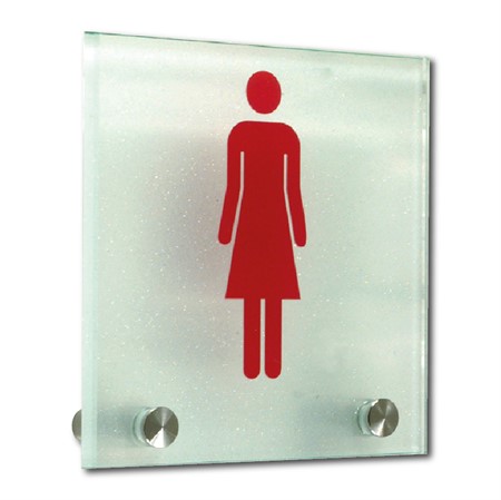 Skylt för väggmontage med symbol, 150x150mm