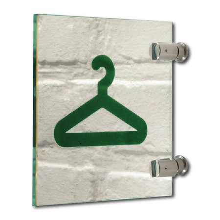 Skylt för flaggmontage med symbol, 150x150mm