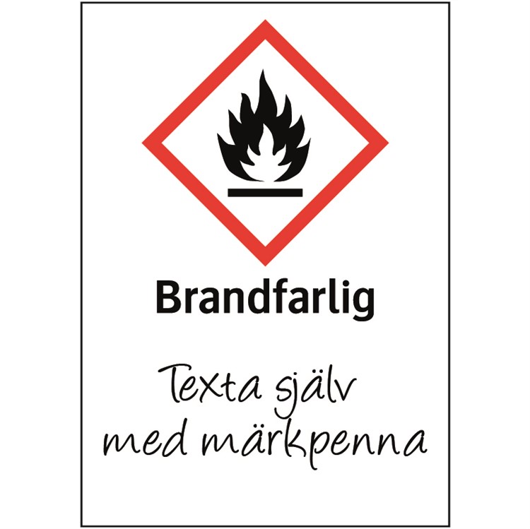 Kemisk varningsdekal: Brandfarlig