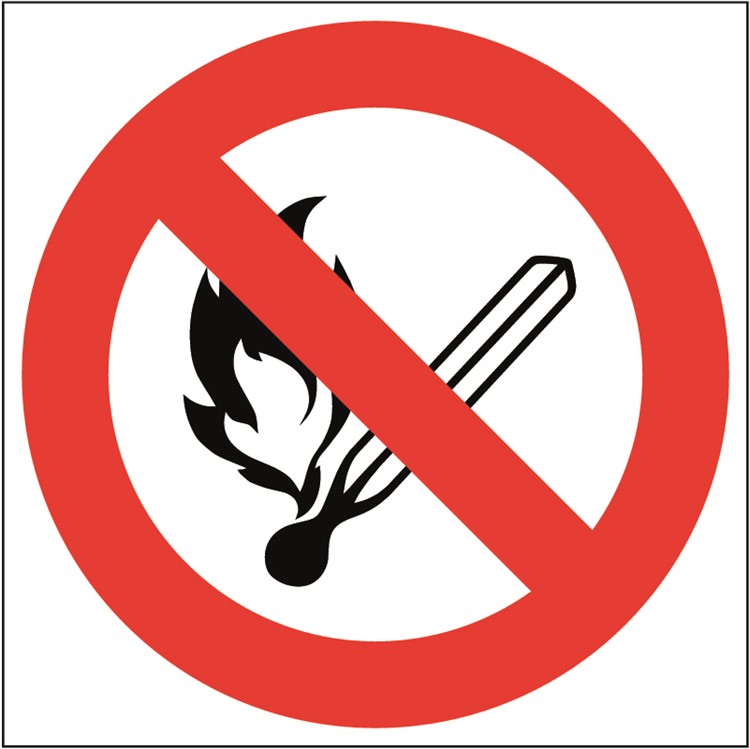 Golvdekal: Rökning och öppen eld förbjuden.