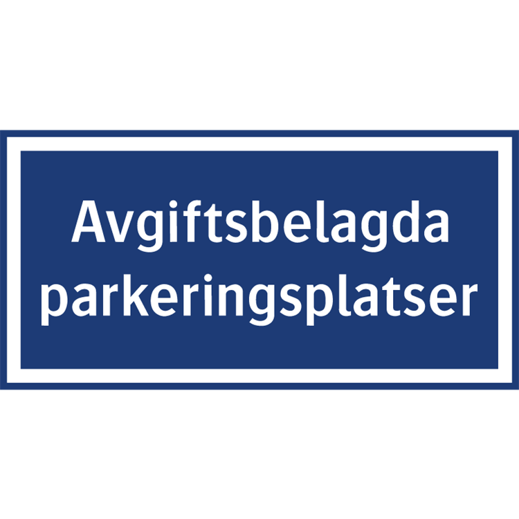 parkeringsskylt avgiftsbelagda parkeringsplatser