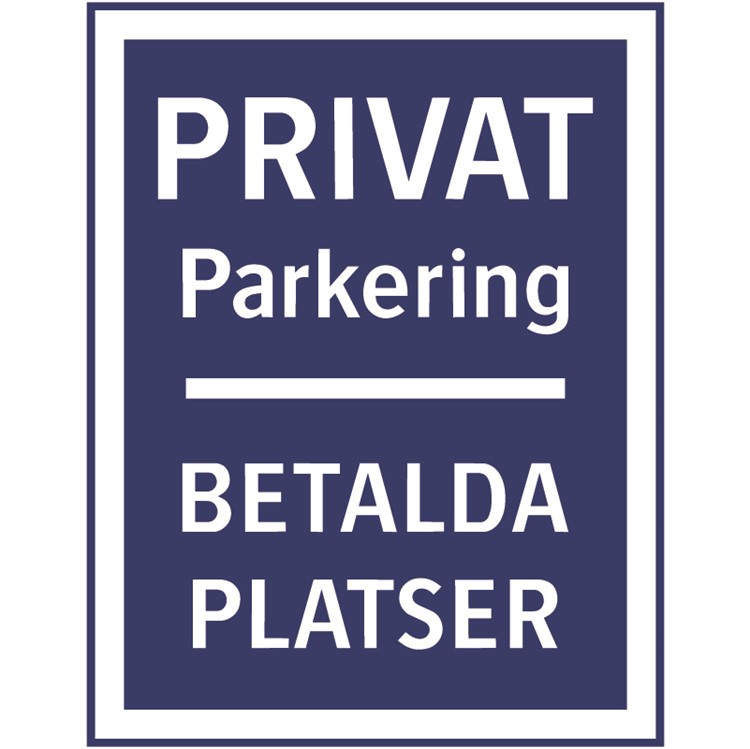 Parkeringsskylt: Privat parkering, betalda platser
