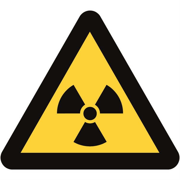 Varningsskylt Varning för radioaktiva ämnen