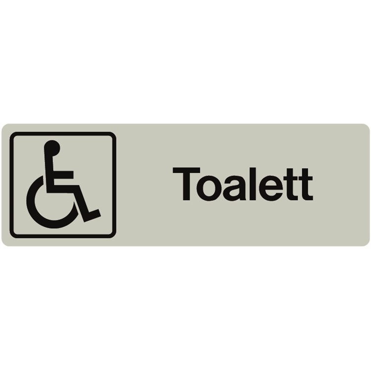 Naturanodiserad skylt: Toalett för rörelsehindrade
