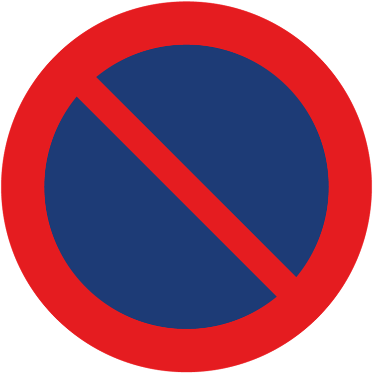 trafikmärke förbud mot att parkera fordon