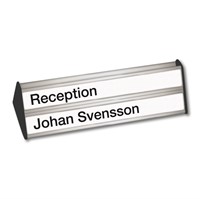 Bordsskylt för textremsor (enkelsidig)