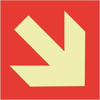 Efterlysande brandskylt: Pil