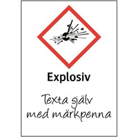 Kemisk varningsdekal: Explosiv