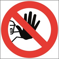 Förbudsskylt: Obehöriga äger ej tillträde