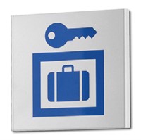 Flaggskylt för väggmontage (dubbelsidig)