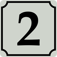 exklusiv husnummerskylt med 1 siffra