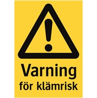 Varning för klämrisk