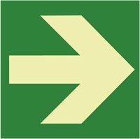 Efterlysande nödskylt: Riktningspil