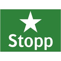 Nödskylt: Stopp