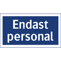 parkeringsskylt endast personal