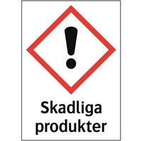 Kemisk varningsdekal: Skadliga produkter