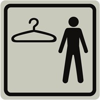 Dörrskylt: Omklädning herr