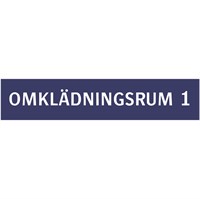 Skylt: Omklädningsrum