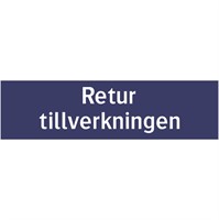 Informationsskylt: Retur tillverkningen