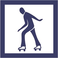 skylt rullskridskoåkning