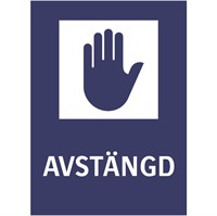 Skylt: Avstängd