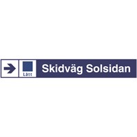 Skylt: Nedfartsmarkering