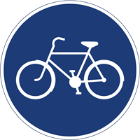 trafikmärke påbjuden cykelbana