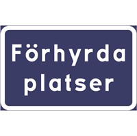 trafikmärke förhyrda platser