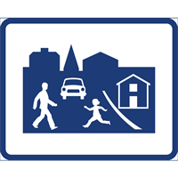 trafikmärke gångfartsområde