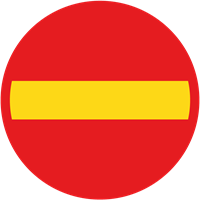 trafikmärke förbud mot infart med fordon