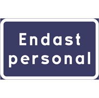 trafikmärke endast personal