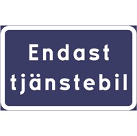 trafikmärke endast tjänstebil