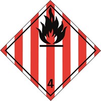 Varningsetikett: Brandfarliga fasta ämnen