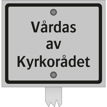 63x53x1 mm Gravvårdsskylt