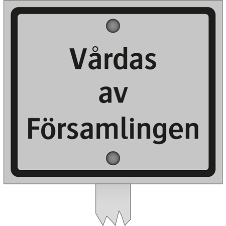 63x53x1 mm Gravvårdsskylt