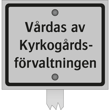 63x53x1 mm Gravvårdsskylt