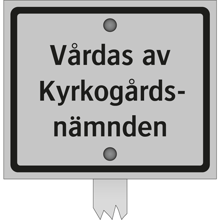 63x53x1 mm Gravvårdsskylt