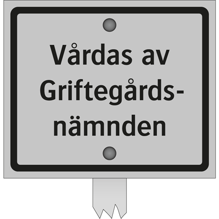 63x53x1 mm Gravvårdsskylt