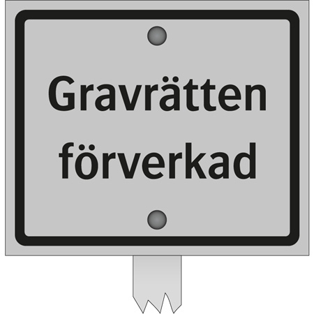 63x53x1 mm Gravvårdsskylt