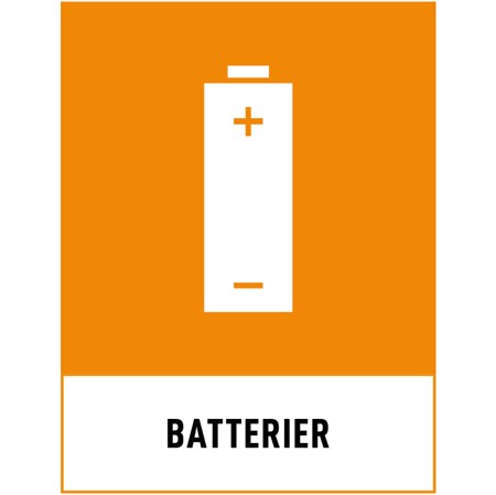 Återvinningsskylt för väggmontage, 148x210mm